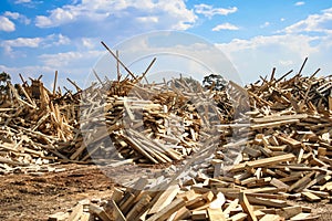 Timber recycling yard