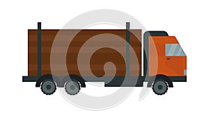 Timber truck vector illustration.