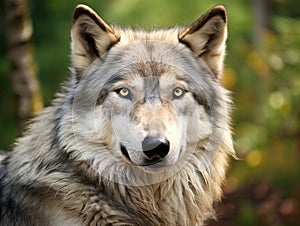 Timber Wolf (Canis lupus) Looks Left