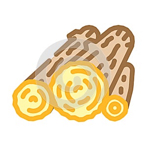 timber wooden material color icon vector illustration