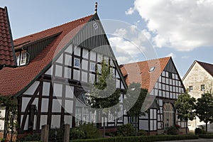 Timbered house in Bad Essen, Osnabrueck country, Lower Saxony, Germany photo