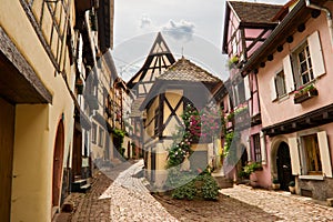 Timbered houses in Alsace, France photo