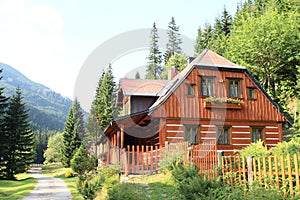 Timbered mountain cottage