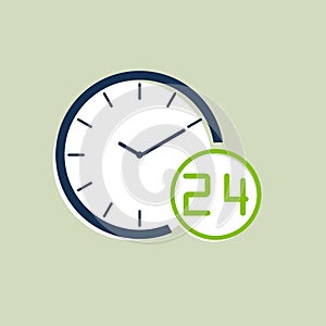 Time 24 hour all day and night icon vector
