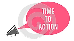 TIME FOR ACTION Announcement backgrund