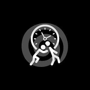 Time for Action Icon. Flat Design.