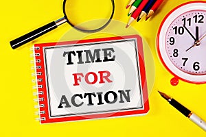 Time for action - a text label in the Notepad for planning to achieve a competitive advantage