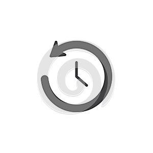 Time back vector icon