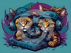 time bomb, centered, isometric,  t-shirt art ready to print highly detailed colourful graffiti illustration of Kittens