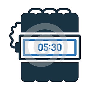 Time Bomb Icon, Vector Graphics