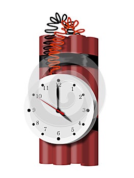 Time bomb isolated on white