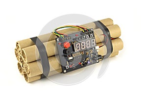 Time bomb isolated on white