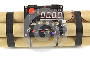 Time bomb isolated on white