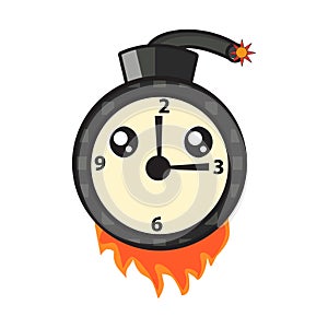 time bomb masckot illustration vector illustration eps 10