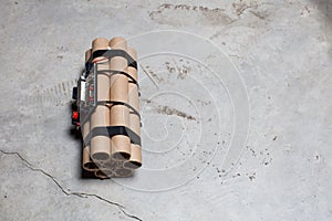 Time bomb with a working electronic clockwork