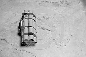 Time bomb with a working electronic clockwork