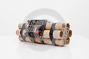 Time bomb with a working electronic clockwork