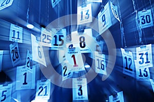Time Calendar Background Abstract New Years Day