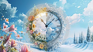 Time change, connection between summer and winter.