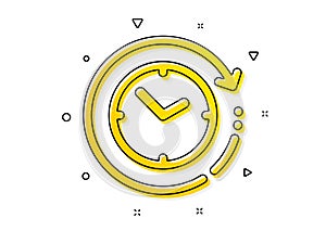 Time change icon. Clock sign. Watch. Vector