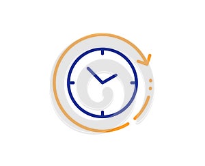 Time change line icon. Clock sign. Watch. Vector