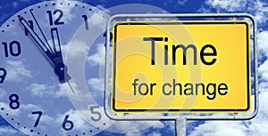 Time for change sign