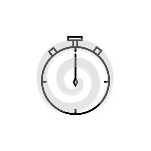 Time chronometer linear vector icon
