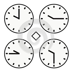 time clock round watch hour ten quoter half icon simple vector