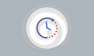 Time, clock stop watch, limited offer, happy hour, deadline concept, line icon, vector illustration