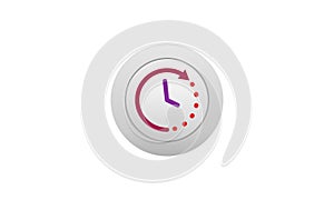 Time, clock stop watch, limited offer, happy hour, deadline concept, line icon, vector illustration