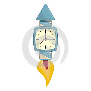 Time clock watch alarm cartoon