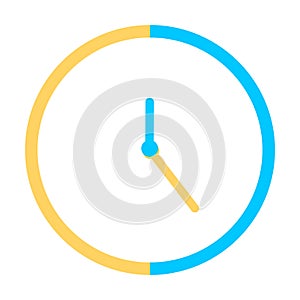 Time, clock, watch icon. Concept of UI design elements. Digital countdown app, user interface kit, mobile clock interface. Fast ti