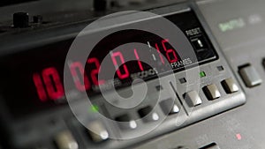 Time code frame counter on a digital broadcast video recorder