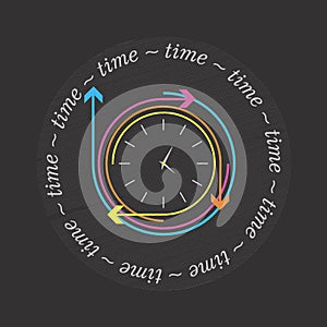 Time concept or clock business icon. Creative logotype design template