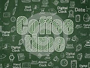 Time concept: Coffee Time on School Board