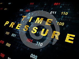 Time concept: Time Pressure on Digital background