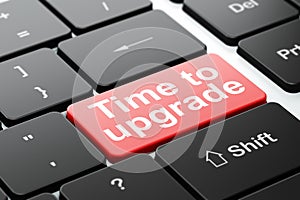 Time concept: Time To Upgrade on computer keyboard background