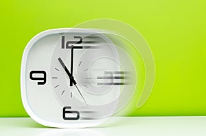 TIme concept white clock