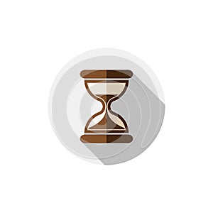 Time conceptual stylized icon. Old-fashioned hourglass isolated