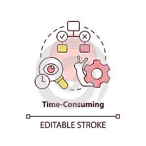 Time consuming concept icon