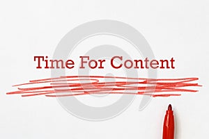 Time for content on paper