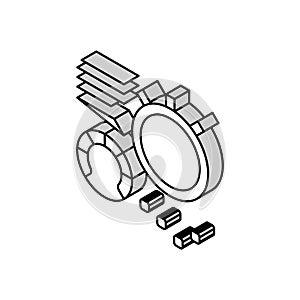 time for earn money settings and optimize isometric icon vector illustration