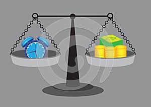 Time Equals Money Vector Illustration