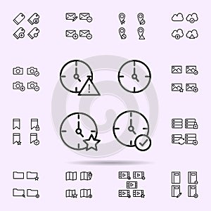 time, exclamation, star, check sign icon. web icons universal set for web and mobile