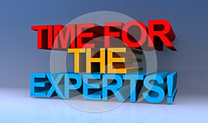 Time for the experts on blue