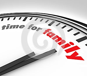 Time for Family Clock Spending Moments Parents Children photo