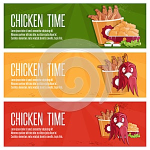 time fast food vector banners