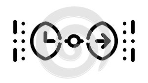 Time Flow with Clock and Arrows, Process, Progression, vector design Generative AI