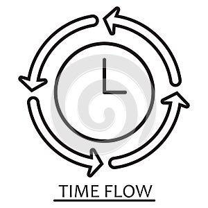 time flow concept. Vector illustration decorative design