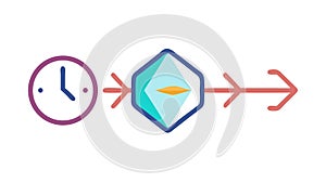 Time and Geometric Transformation, Dynamic Progress, vector design Generative AI